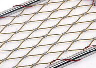 Flexible Diamond Ferruled Stainless Steel Rope Mesh Fence For Safety Net